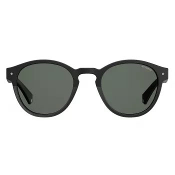 POLAROID unisex PLD6042S807M9 zonnebril - vierkant volrand kunststof montuur met gepolariseerde grijze glazen - UV400-bescherming - 49 mm glasbreedte