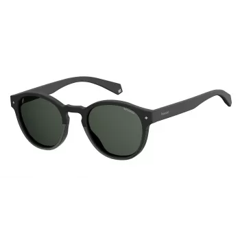 POLAROID unisex PLD6042S807M9 zonnebril - vierkant volrand kunststof montuur met gepolariseerde grijze glazen - UV400-bescherming - 49 mm glasbreedte