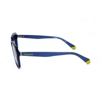 POLAROID unisex PLD6161SPJP rechthoekige gepolariseerde zonnebril - zwart montuur grijze glazen 58mm