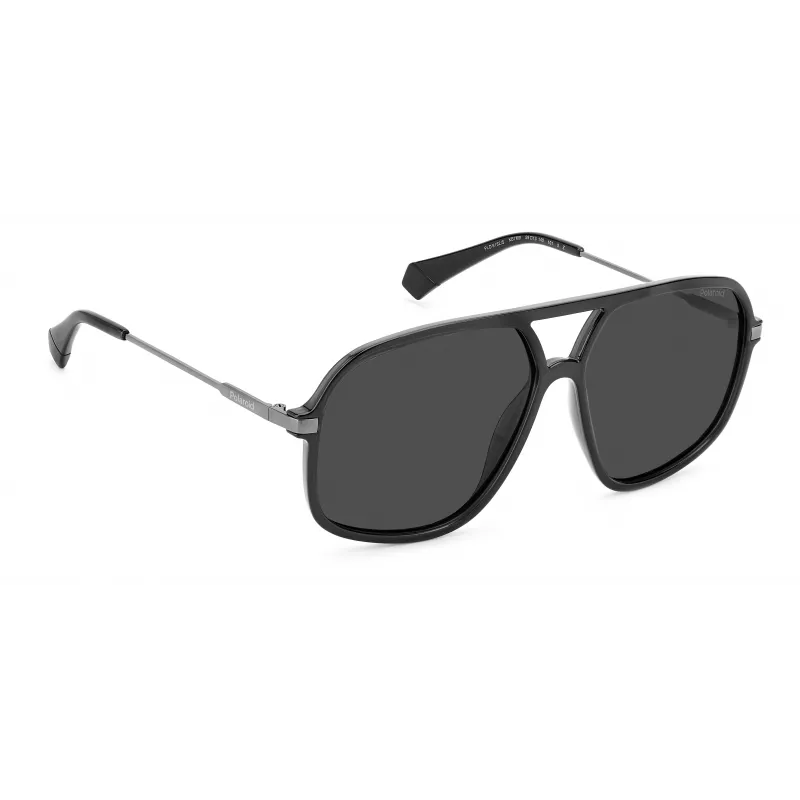 POLAROID Unisex PLD6182SKB7M9 rechthoekige zonnebril zwart/grijs 59mm