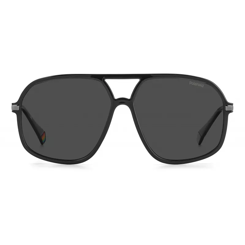 POLAROID Unisex PLD6182SKB7M9 rechthoekige zonnebril zwart/grijs 59mm