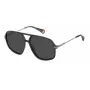POLAROID Unisex PLD6182SKB7M9 rechthoekige zonnebril zwart/grijs 59mm