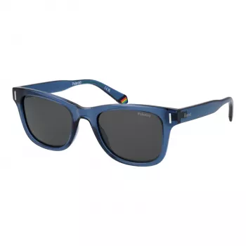 POLAROID unisex rechthoekige zonnebril PLD6206S51PJP - Havana, bruine gepolariseerde glazen 51mm