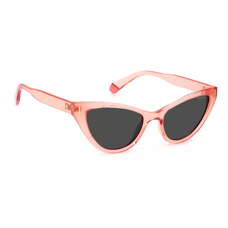 POLAROID dames PLD6174S9R6M9 rechthoekige gepolariseerde zonnebril Havana bruin 52mm