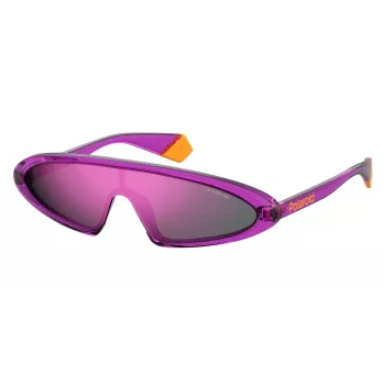 POLAROID dames zonnebril 6074-S-B3V-99 oversized vierkant gepolariseerd grijze glazen zwart montuur