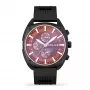 POLICE herenhorloge quartz analoog PEWJQ2007302 47mm zwarte wijzerplaat zwarte leren band