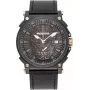 POLICE Heren Quarz Analoog Horloge PL15728JSB.02 48mm RVS behuizing Zwarte Leren Band