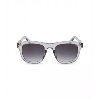 POLICE heren rechthoekige zonnebril SPLL87M5203GU Havana acetaat montuur groene polycarbonaatglazen 52mm