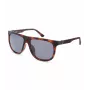 POLICE heren SPLN33V59878P rechthoekige gepolariseerde zonnebril - havanna acetaat montuur, bruine glazen, 59 mm