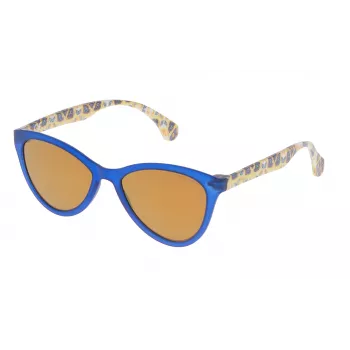 POLICE herenzonnebril SPL08654J15G Havana acetaat montuur grijs verloopglas 65/17/140 mm