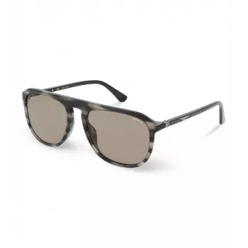 POLICE heren zonnebril SPLE06-5606K3 rechthoekig acetaat montuur UV400