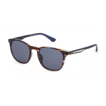 Police heren zonnebril SPLF18M530M61 - zwart montuur, grijze glazen, UV400-bescherming
