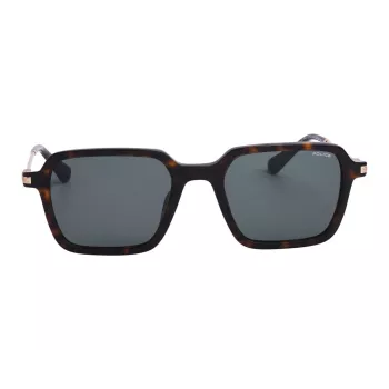 Police herenzonnebril SPLL10-520700 rechthoekig volledig montuur zwart montuur smoke grey glazen 52/20/145 mm