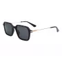 Police herenzonnebril SPLL10-520700 rechthoekig volledig montuur zwart montuur smoke grey glazen 52/20/145 mm