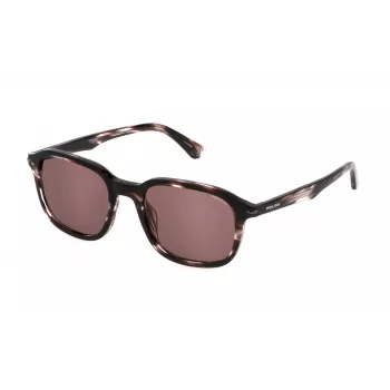 Police herenzonnebril SPLL81-530GGU donkergrijs acetaat montuur grijs verloopglas 53mm