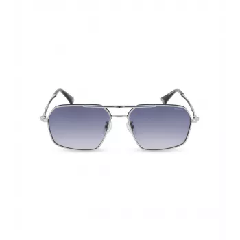 POLICE herenzonnebril SPLL86M580F94 Dark Havana vierkant acetaat montuur grijs gradient glas UV400 58/16/145 mm