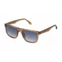 POLICE herenzonnebril SPLQ83-560805 - rechthoekig acetaat montuur, UV400-bescherming, 56 mm glazen