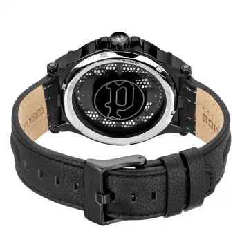 POLICE Herenhorloge Blaze PEWJA2108201 47mm zwarte wijzerplaat Lederen band