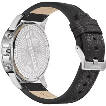 POLICE herenhorloge PEWJF2203305 48mm chronograaf zwarte wijzerplaat leren band