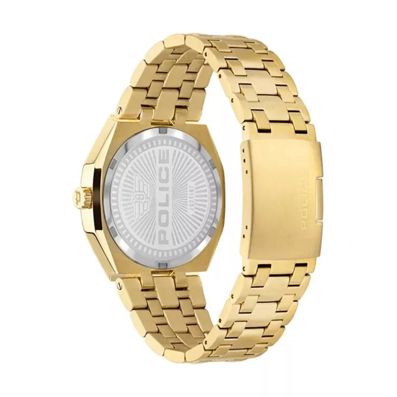 POLICE herenhorloge PEWJG2110703 46mm zwarte wijzerplaat leren band