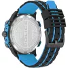 POLICE Herenhorloge PEWJP2110202 46mm RVS behuizing Bruine leren band Blauwe wijzerplaat