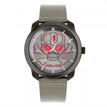 POLICE herenhorloge PL15714JSU-61 44,5mm blauwe wijzerplaat lederen band quartz