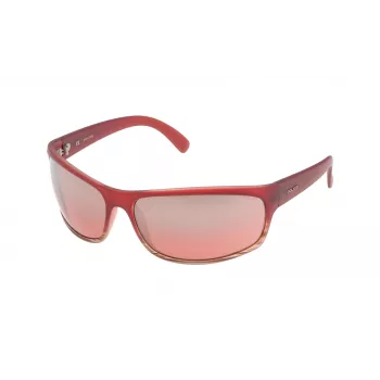 POLICE S186371ACNX Unisex Aviator Zonnebril - Zwart acetaat montuur, grijze polycarbonaatglazen, 71 mm glasbreedte