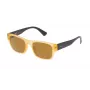 Police SPL15051760G heren rechthoek zonnebril - zwart acetaat montuur, grijze glazen, 51 mm