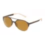 POLICE SPL163557ESG unisex rechthoekige zonnebril havanna acetaat montuur groene polycarbonaatglazen 55/19/140 mm UV400