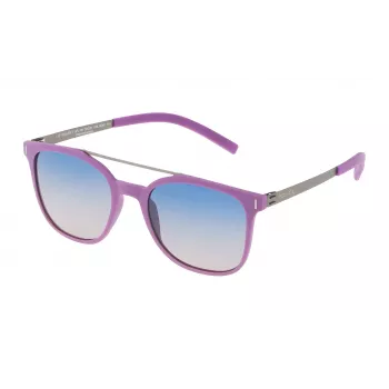 POLICE SPL16952GEAP heren rechthoekige Havana acetaat zonnebril met bruine polycarbonaatglazen UV400
