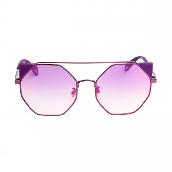 POLICE SPLA95568TNV dames kat-eye zonnebril - zwart montuur, grijs verlopende glazen 56mm