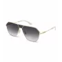 POLICE SPLL89-62300Y heren rechthoek zonnebril - zwart montuur grijze glazen 62mm