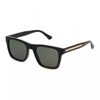 POLICE SPLP56-520Z42 heren zonnebril, vierkant, zwart/grijs, 52 mm