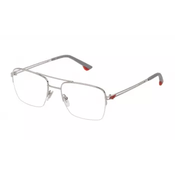 POLICE Zonnebril SPLB39E60U28P Heren Acetaat Zwart Rechthoekig 60/17/140 mm UV400