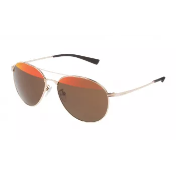 POLICE unisex zonnebril S8953V570300 pilot acetaat zwart grijs 57mm