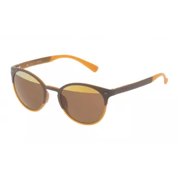 POLICE unisex zonnebril SPL162V506L2H Havana acetaat montuur bruin verloopglazen 50mm