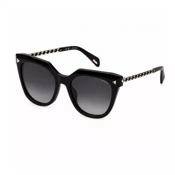 POLICE dames SPLN63-530700 rechthoekige acetaat zonnebril, havana/bruin, 53mm