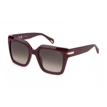 POLICE dames SPLR26E530AR3 zonnebril – zwart montuur, grijze gradient glazen, UV400-bescherming, 53mm