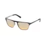POLICE dames zonnebril S897856W01X rechthoekig zwart montuur grijze glazen 56/18/135 mm