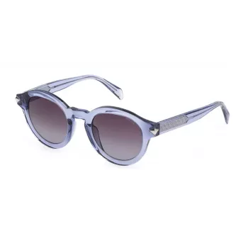 POLICE dames zonnebril SPLF31M470B34 cat eye acetaat montuur bruin verloopglas UV400
