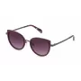POLICE Dames zonnebril SPLD83-520GL7 - rechthoekig cat-eye acetaat montuur met UV400-smoke-glazen