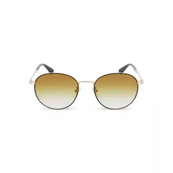 POLICE dames SPLD94-53301G rechthoekige Havana acetaat zonnebril met bruine polycarbonaat glazen UV400