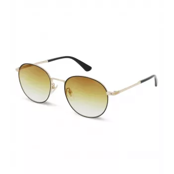POLICE dames SPLD94-53301G rechthoekige Havana acetaat zonnebril met bruine polycarbonaat glazen UV400