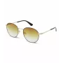 POLICE dames SPLD94-53301G rechthoekige Havana acetaat zonnebril met bruine polycarbonaat glazen UV400