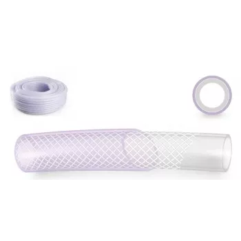 POLIX meerdoelige PVC-slang met vlechtversterking 8,0 mm x 1,6 mm x 50 m 4-laags