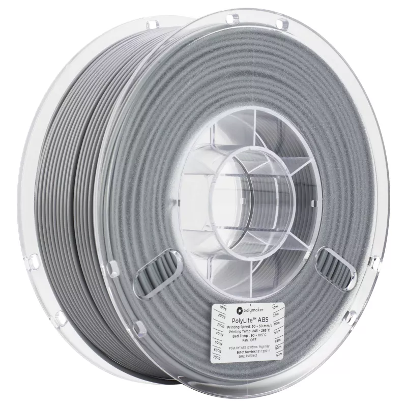 Polymaker ABS-filament 1,75mm, grijs, 1kg