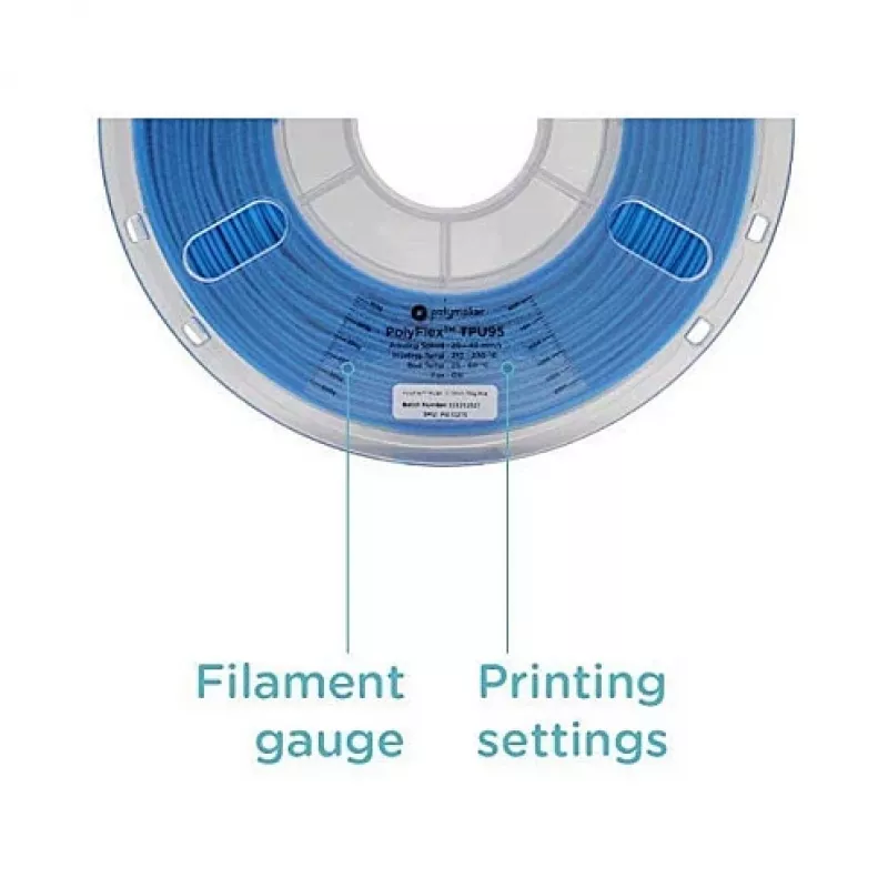 Polymaker TPU-95A 3D-printerfilament, 1,75 mm, 0,75 kg, rood (PD01003)