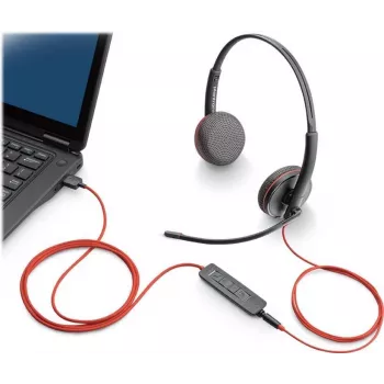 Poly Blackwire C3220 USB-C headset - 3200 Series - on-ear - wired - USB-C - noise isolating - zwart (209749-104)