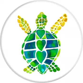 PopSockets PopGrip Turtle Love - verwisselbare telefoongrip & standaard, meerkleurig