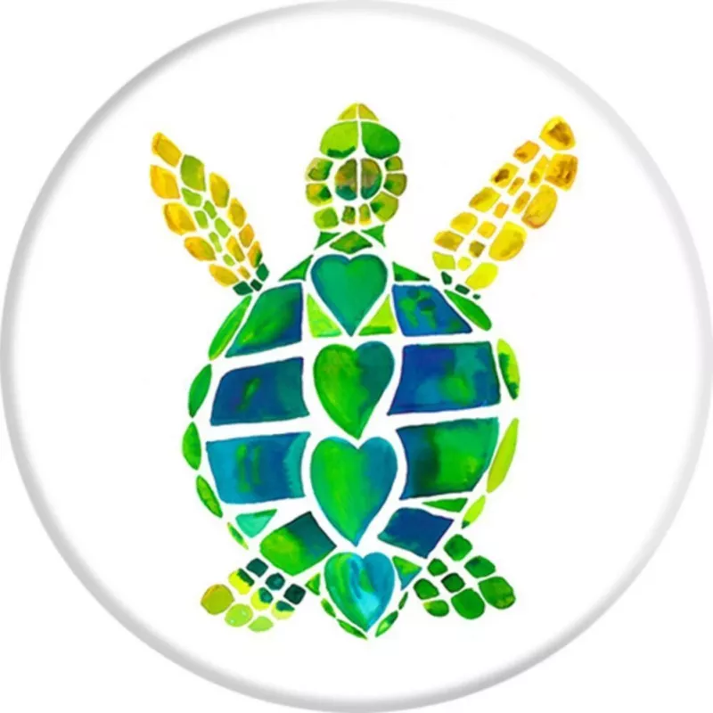 PopSockets PopGrip Turtle Love - verwisselbare telefoongrip & standaard, meerkleurig